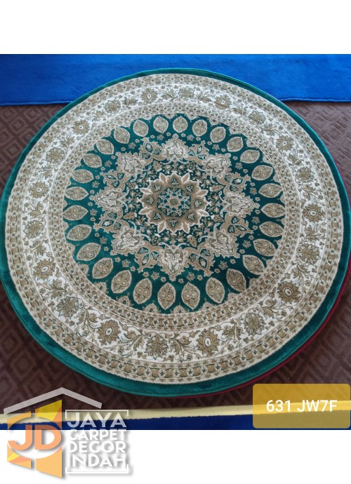 Permadani Kashan Kendra Bulat ds 631 JW 7 F ukuran 200 x 200 cm 